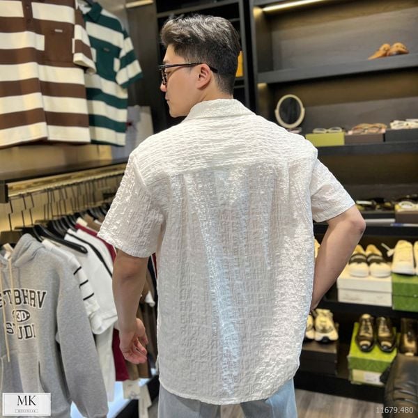  [ẢNH THẬT] Sơ Mi Ngắn Tay Nam 11679 Trắng Trơn 
