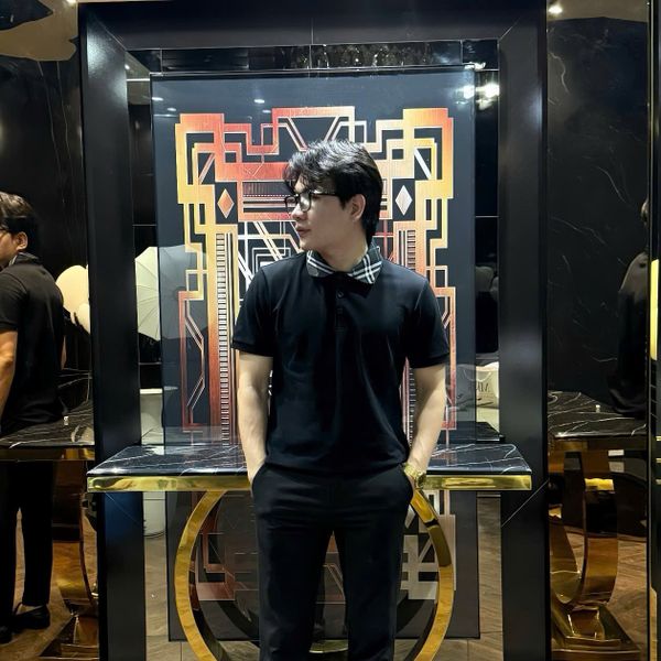  [ẢNH THẬT] Áo Polo Ngắn Tay Nam Nữ B Màu Đen/Trắng Trơn Cải Cổ 2025 