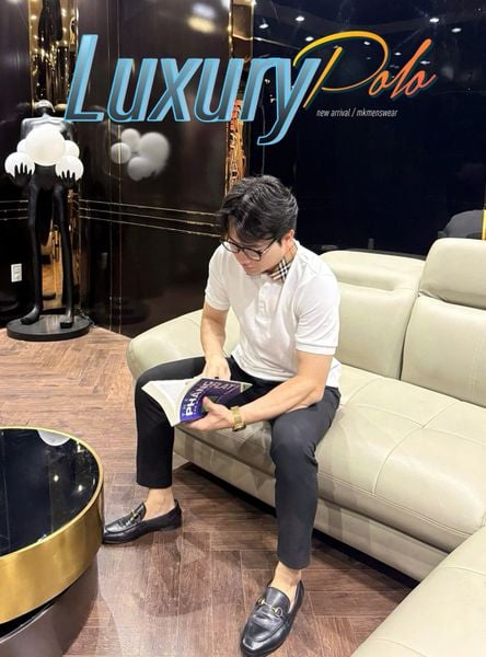  [ẢNH THẬT] Áo Polo Ngắn Tay Nam Nữ B Màu Đen/Trắng Trơn Cải Cổ 2025 