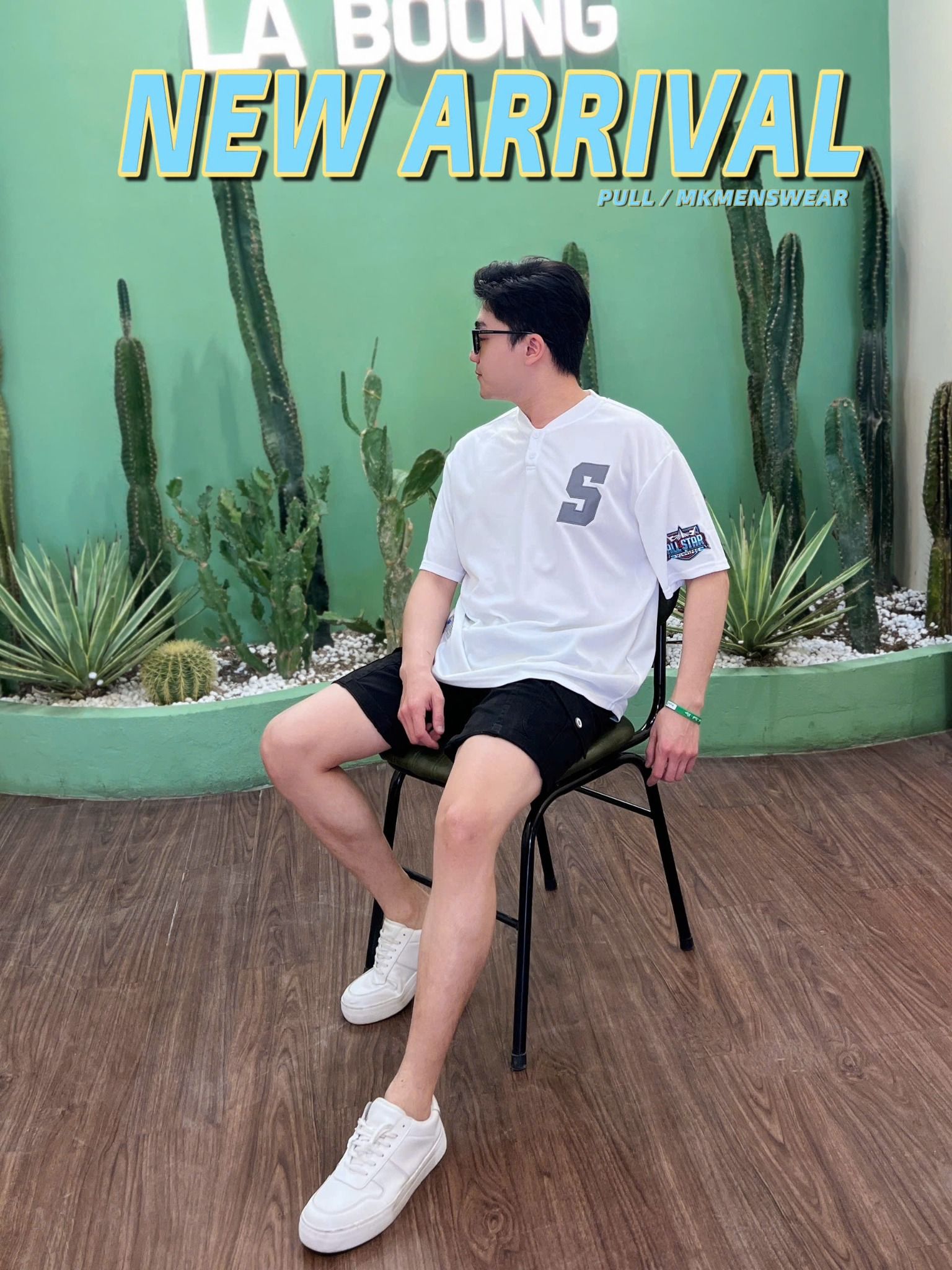  Áo Phông Thể Thao Nam Nữ Henley Trắng 3227 