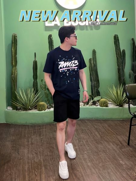  Short Kaki Defoxx Trơn Đen/Vàng 25 