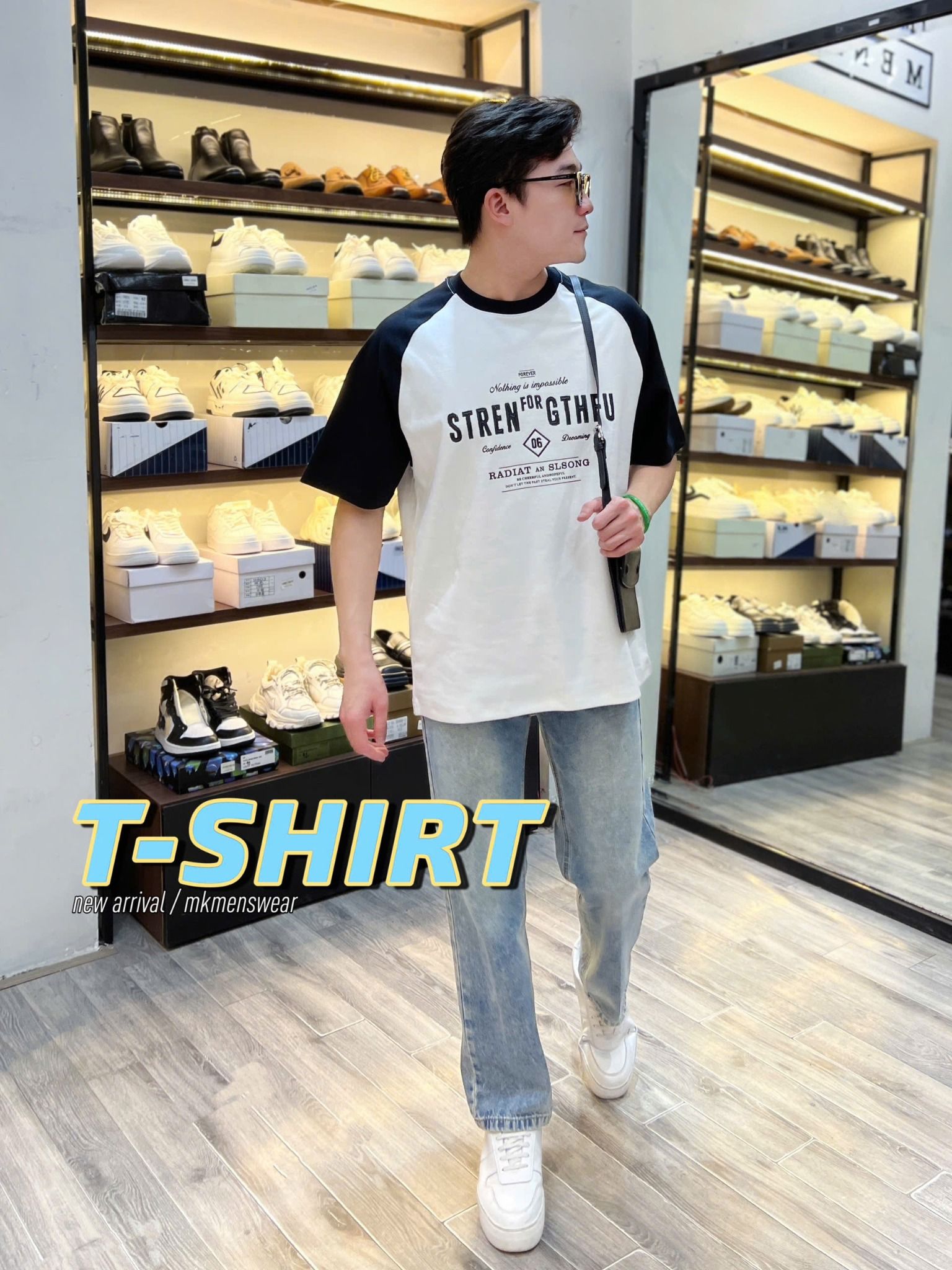  [ẢNH THẬT] Áo Ngắn Tay Nam Nữ Raglan 5576 