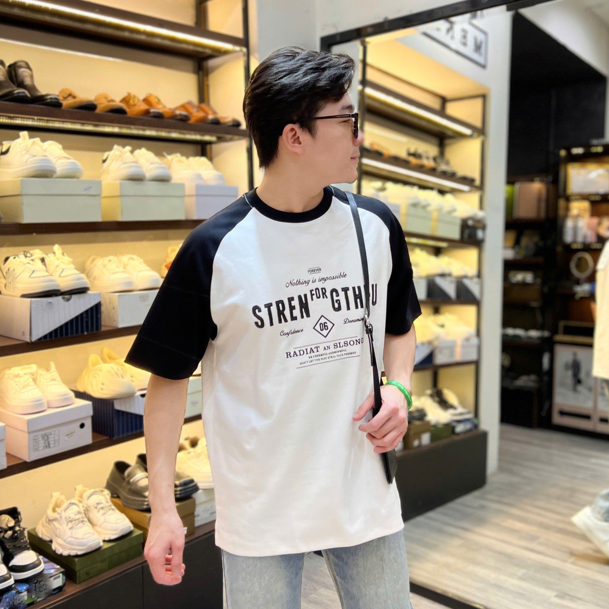  [ẢNH THẬT] Áo Ngắn Tay Nam Nữ Raglan 5576 