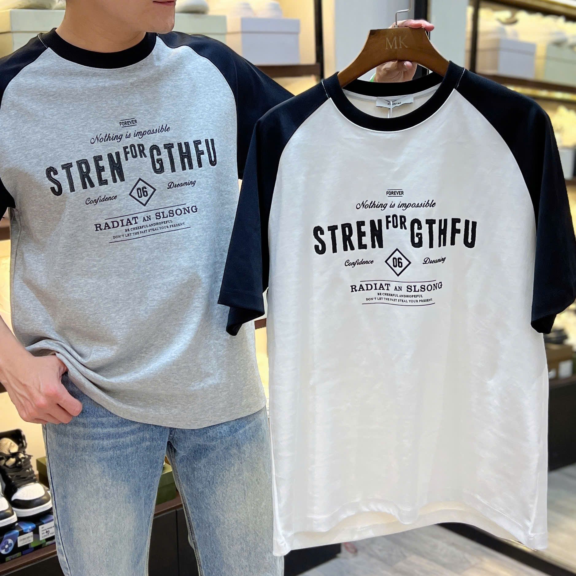  [ẢNH THẬT] Áo Ngắn Tay Nam Nữ Raglan 5576 