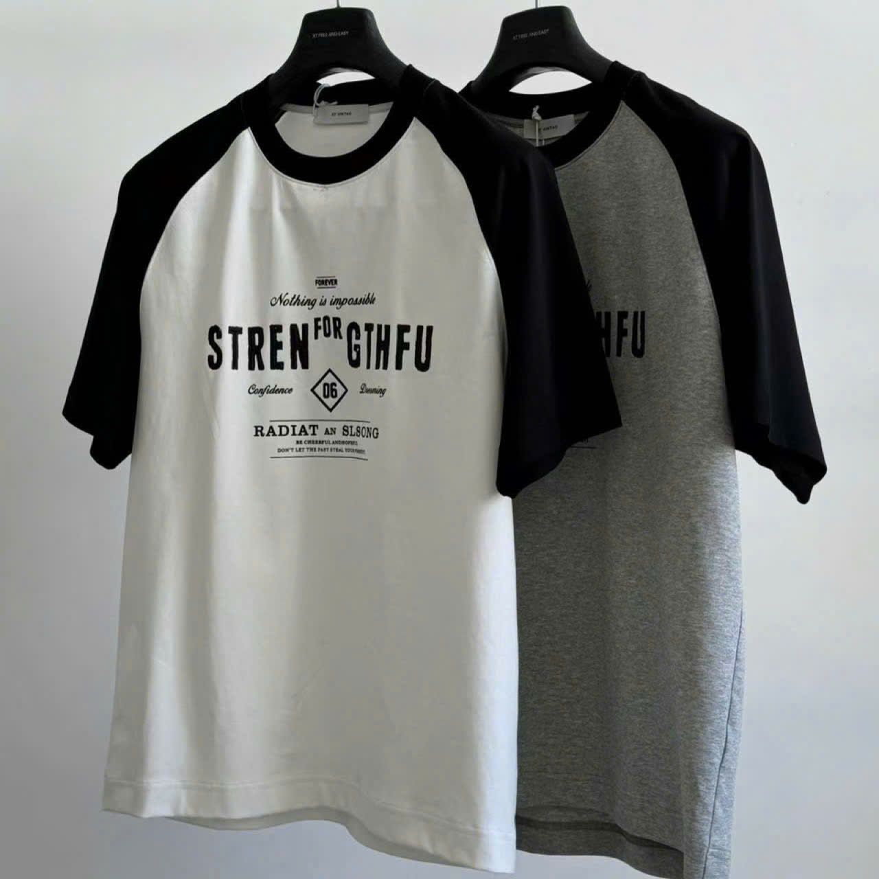  [ẢNH THẬT] Áo Ngắn Tay Nam Nữ Raglan 5576 