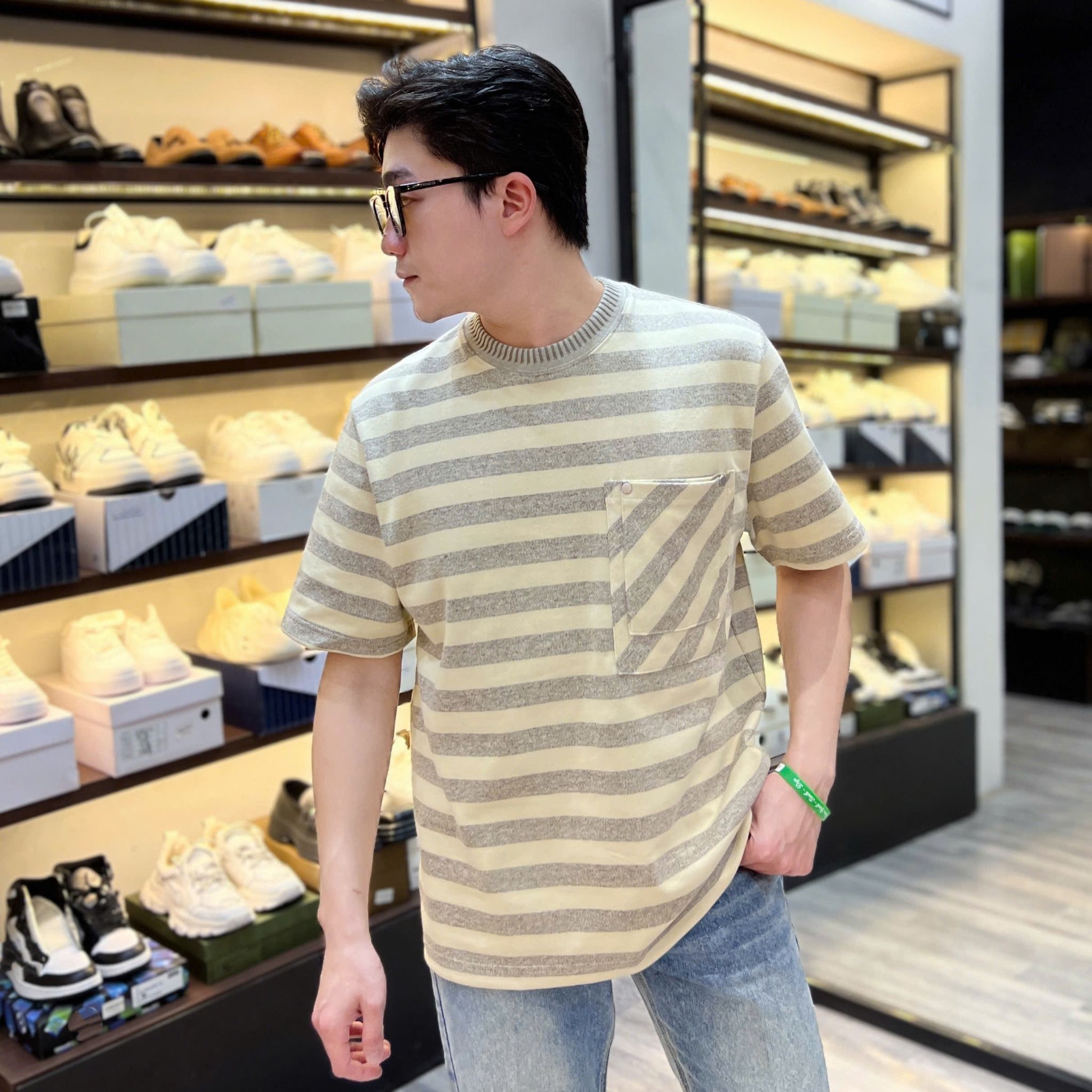  [ẢNH THẬT] Áo Phông Ngắn Tay Nam Nữ T5872 