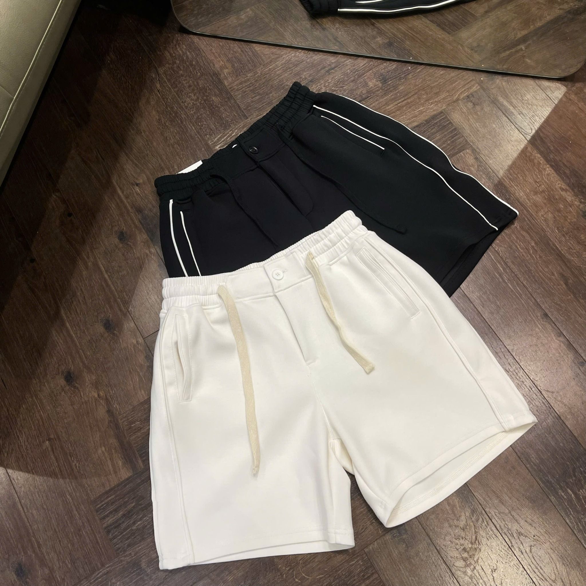  [ẢNH THẬT] Short Nỉ Nam Trơn Sọc Đùi 25 