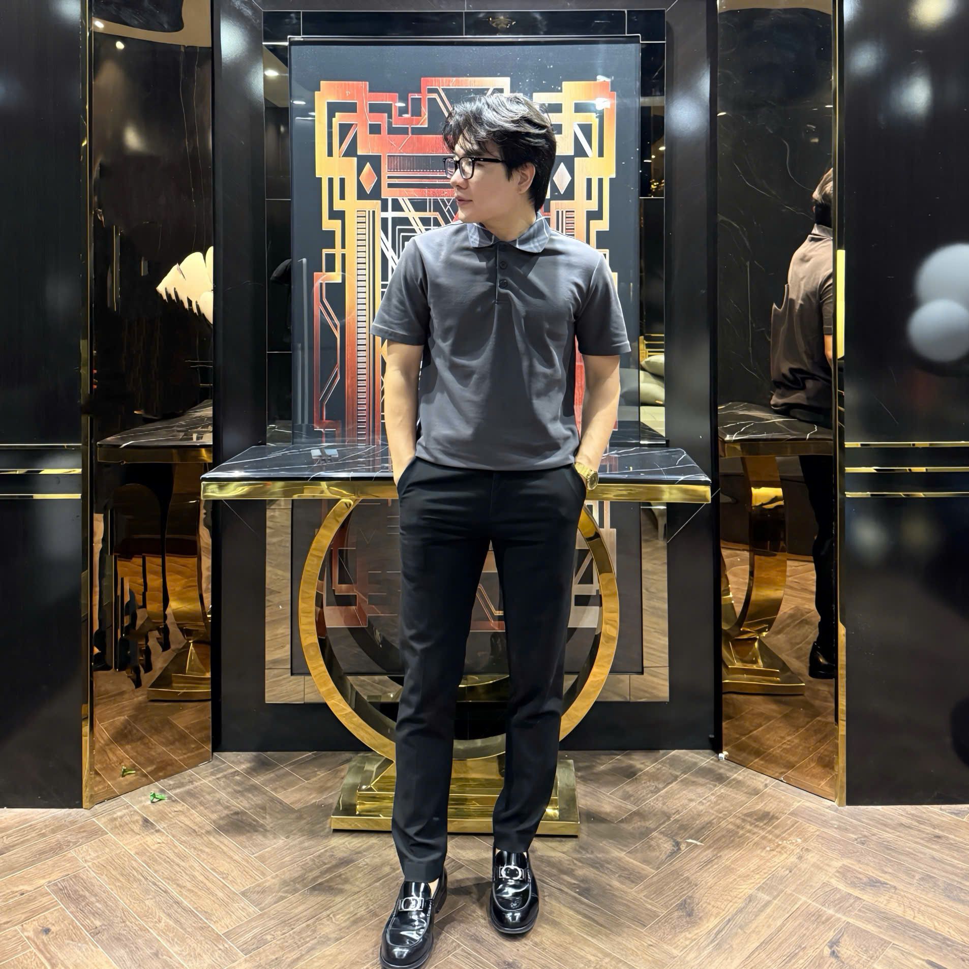  [ẢNH THẬT] Polo Nam Ngắn Tay Cổ Xám 