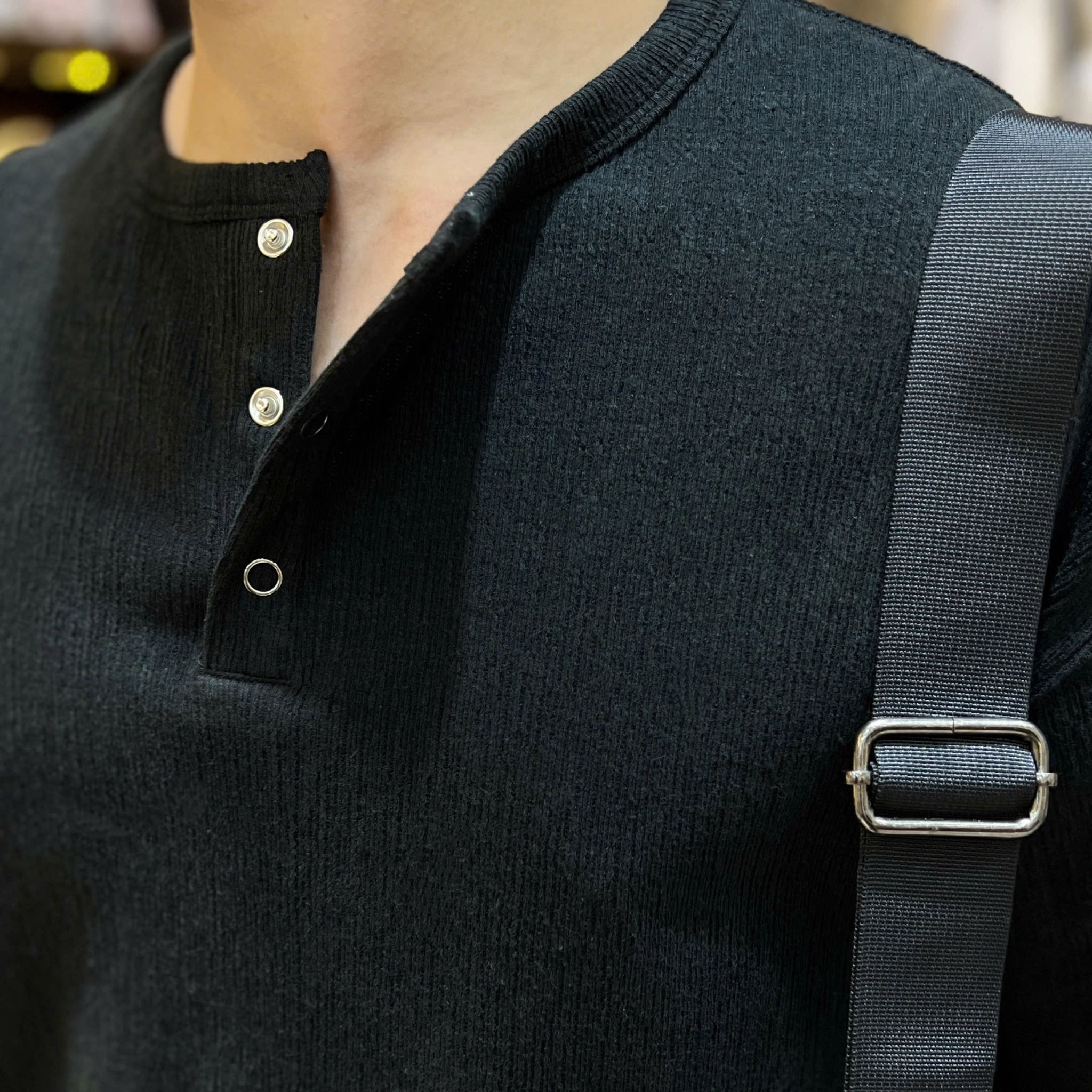  [ẢNH THẬT] Áo Ngắn tay Henley Nam Nữ Trơn 98110 