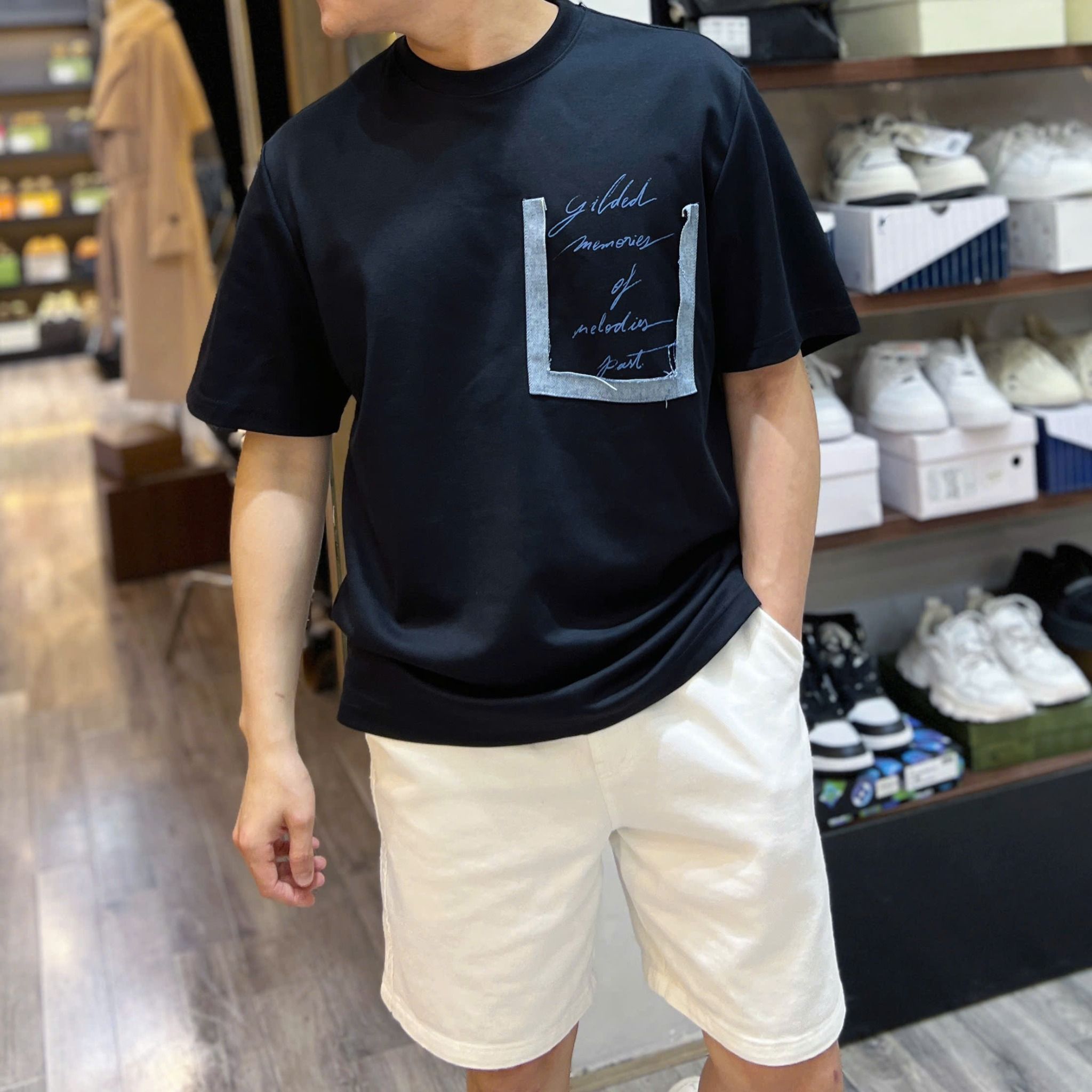  [ẢNH THẬT] Áo Ngắn Tay Nam Nữ Túi Ngực 5835 