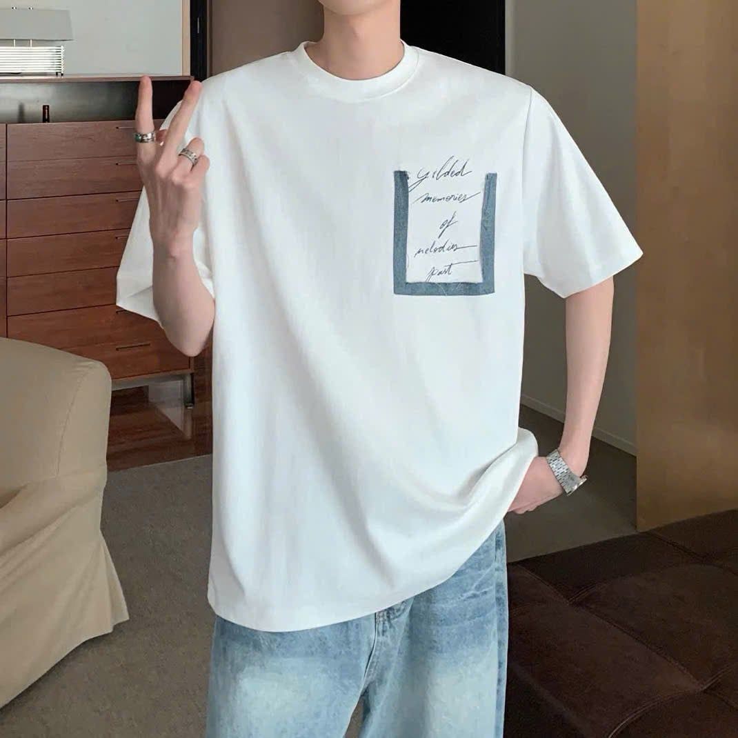  [ẢNH THẬT] Áo Ngắn Tay Nam Nữ Túi Ngực 5835 