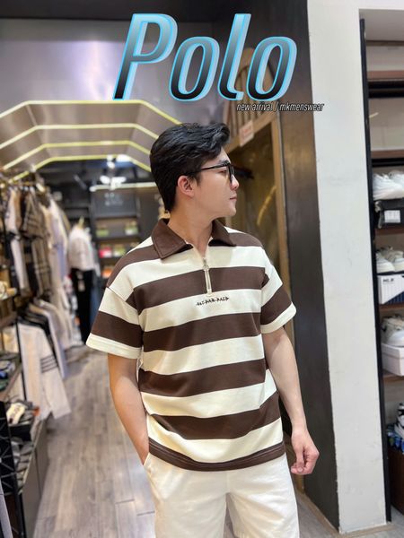  [ẢNH THẬT] Polo Ngắn Tay Nam Nữ Khoá Cổ 7019 