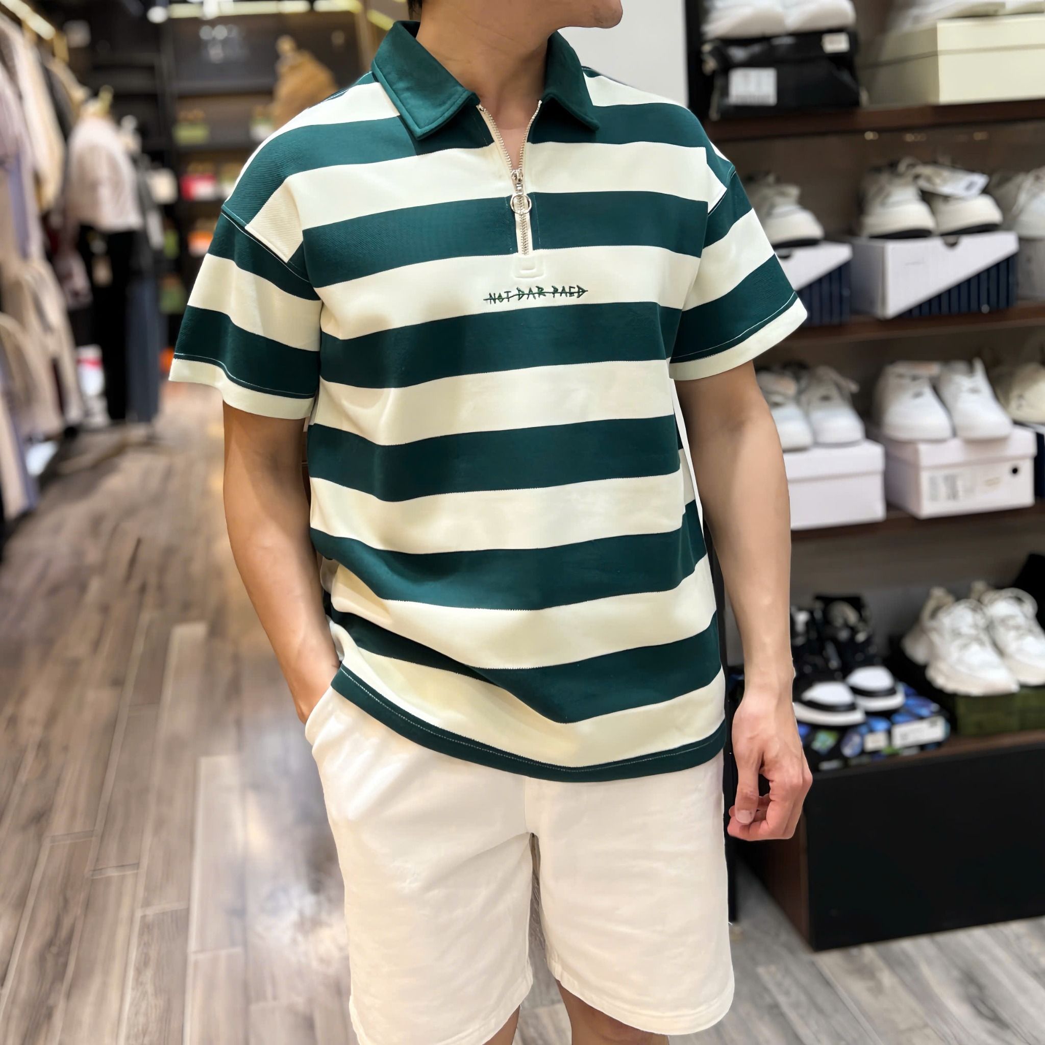  [ẢNH THẬT] Polo Ngắn Tay Nam Nữ Khoá Cổ 7019 