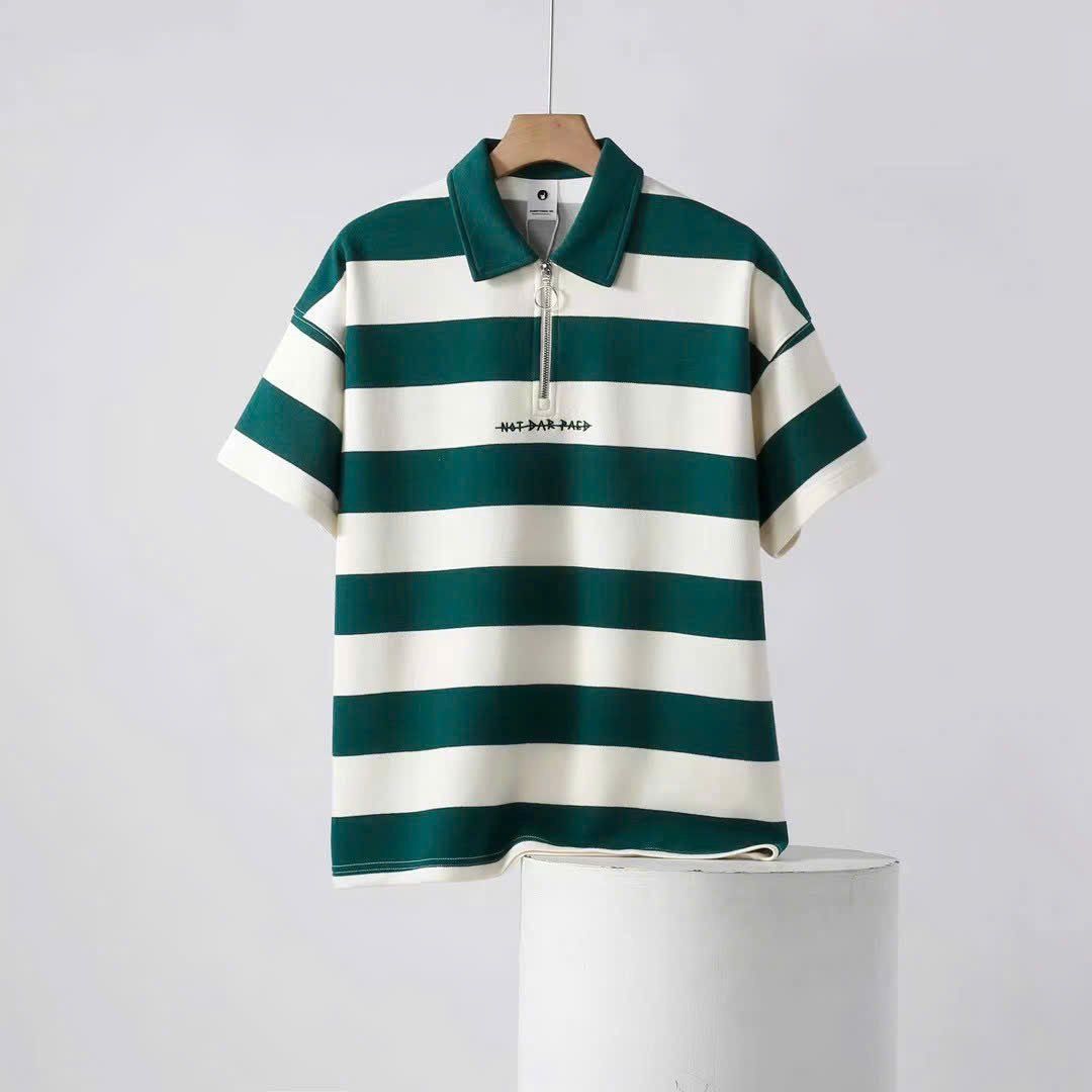  [ẢNH THẬT] Polo Ngắn Tay Nam Nữ Khoá Cổ 7019 
