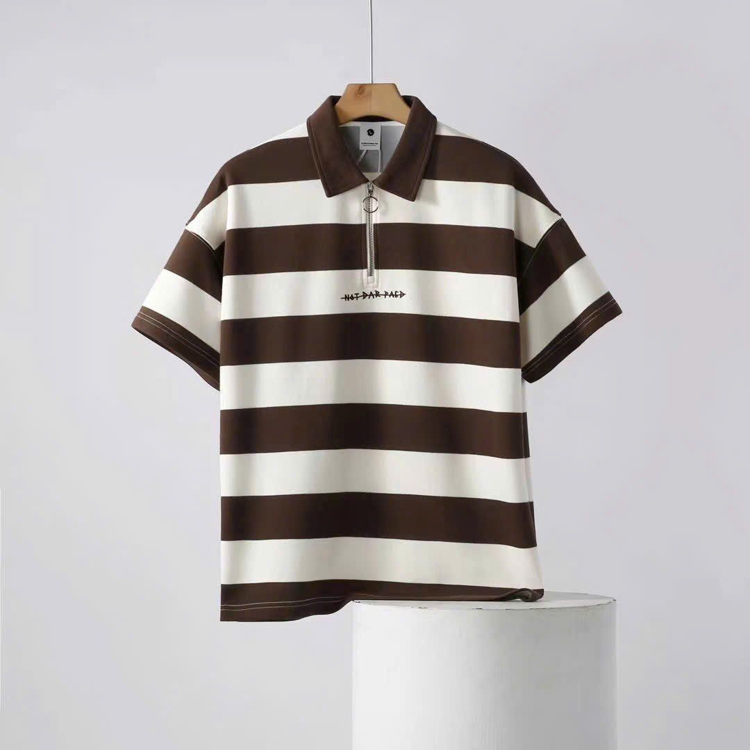  [ẢNH THẬT] Polo Ngắn Tay Nam Nữ Khoá Cổ 7019 