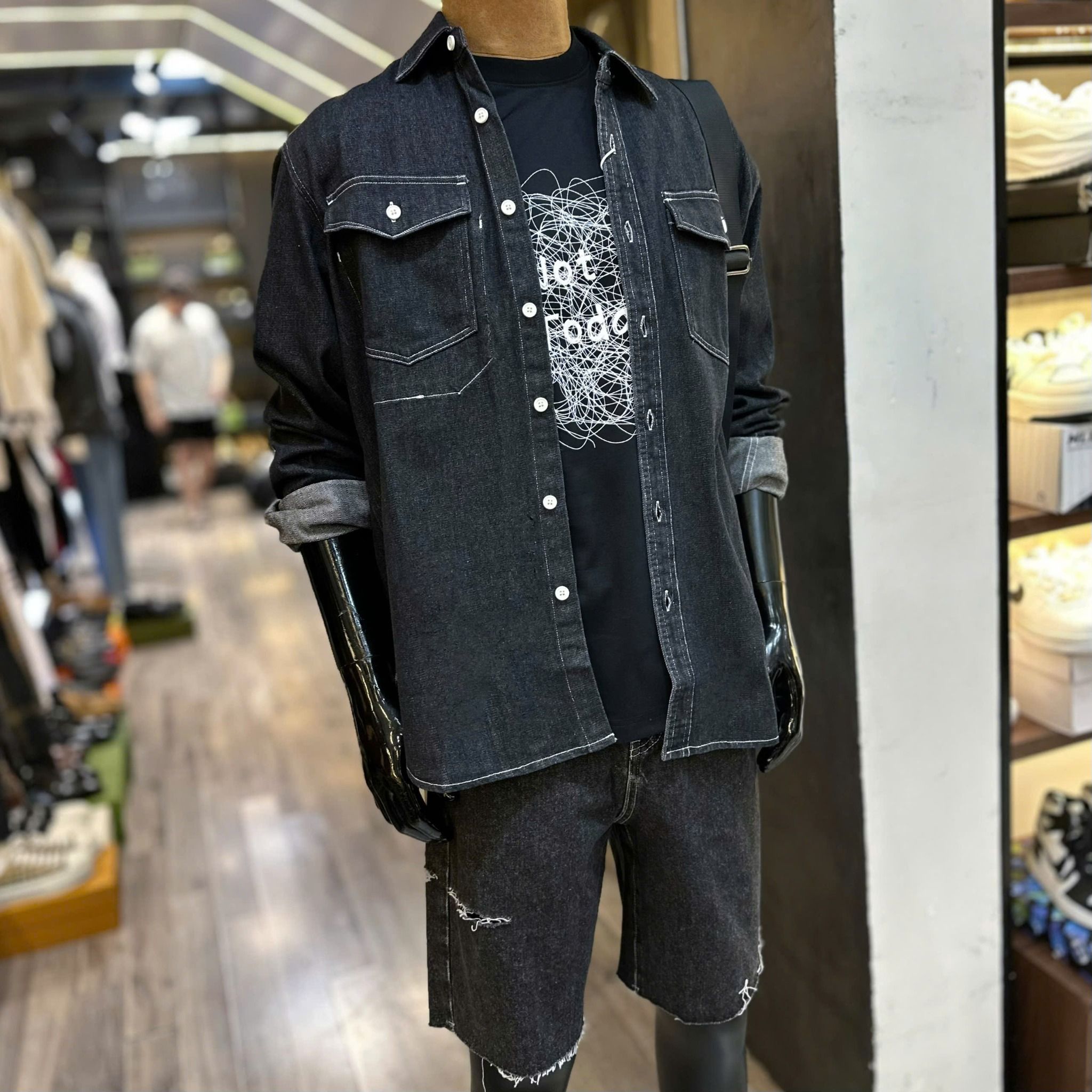  [ẢNH THẬT] Short Jean Nam Rách Đùi Trơn 