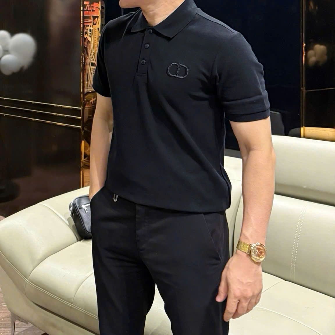  [ẢNH THẬT] Polo Ngắn Tay Nam Thêu Logo Ngực 25 