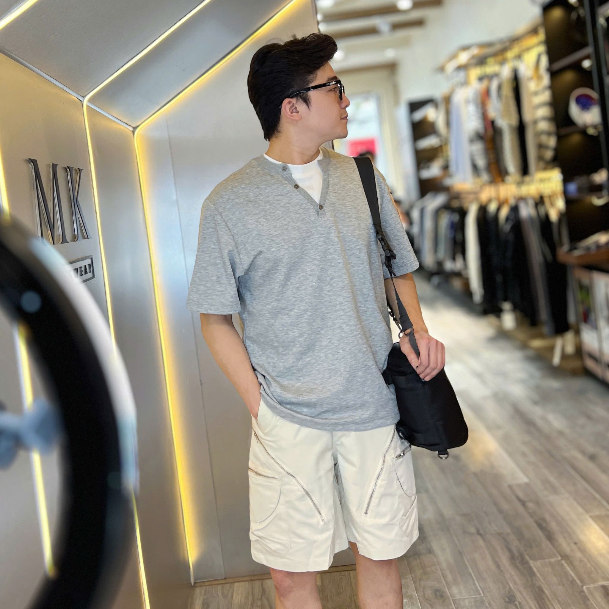  [ẢNH THẬT] Short Kaki Nam Phối Khoá 7018 