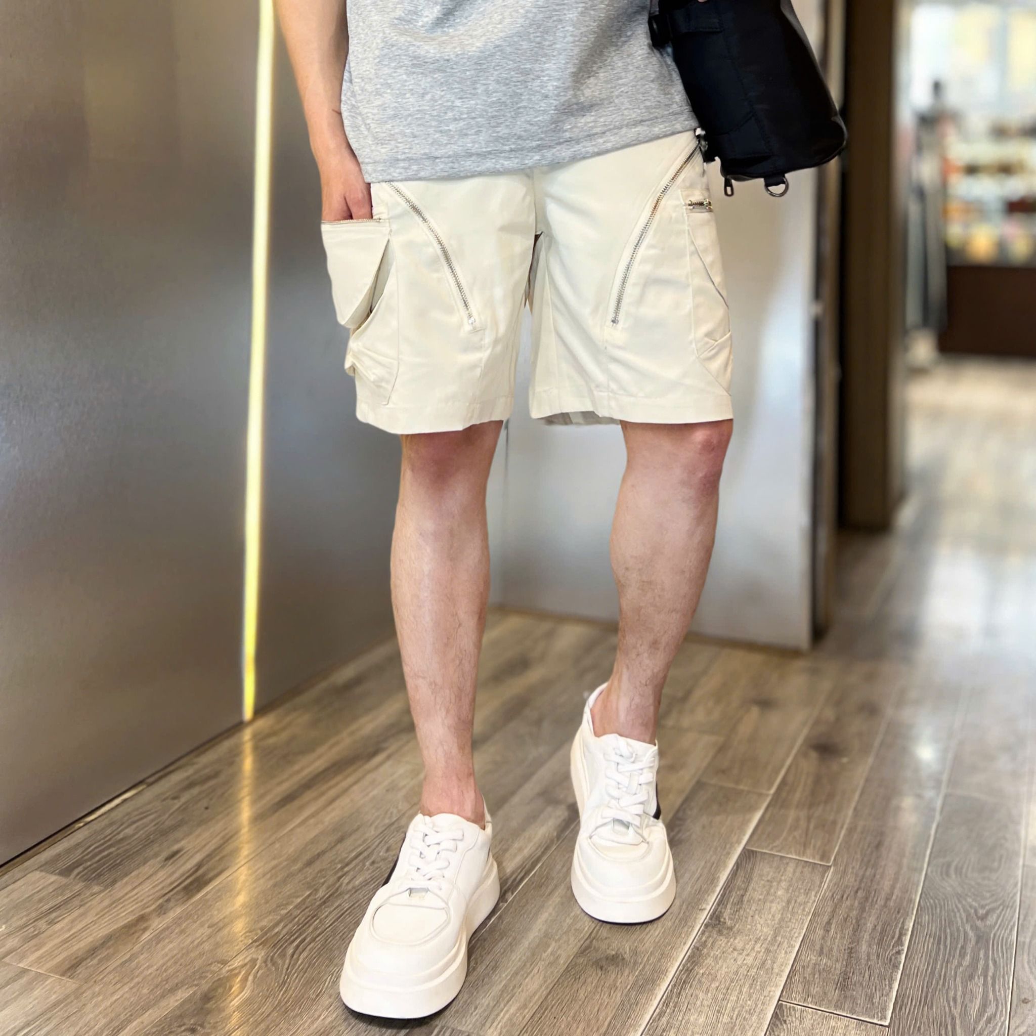  [ẢNH THẬT] Short Kaki Nam Phối Khoá 7018 