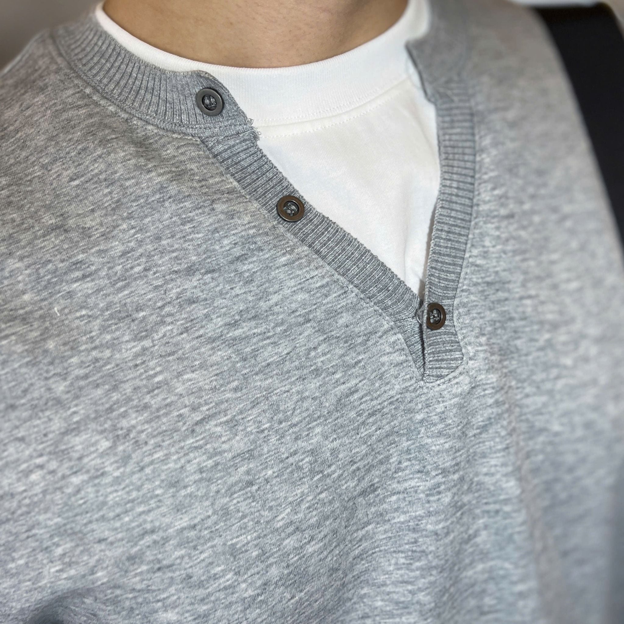  [ẢNH THẬT] Áo Ngắn Tay Nam Henley XT 5831 