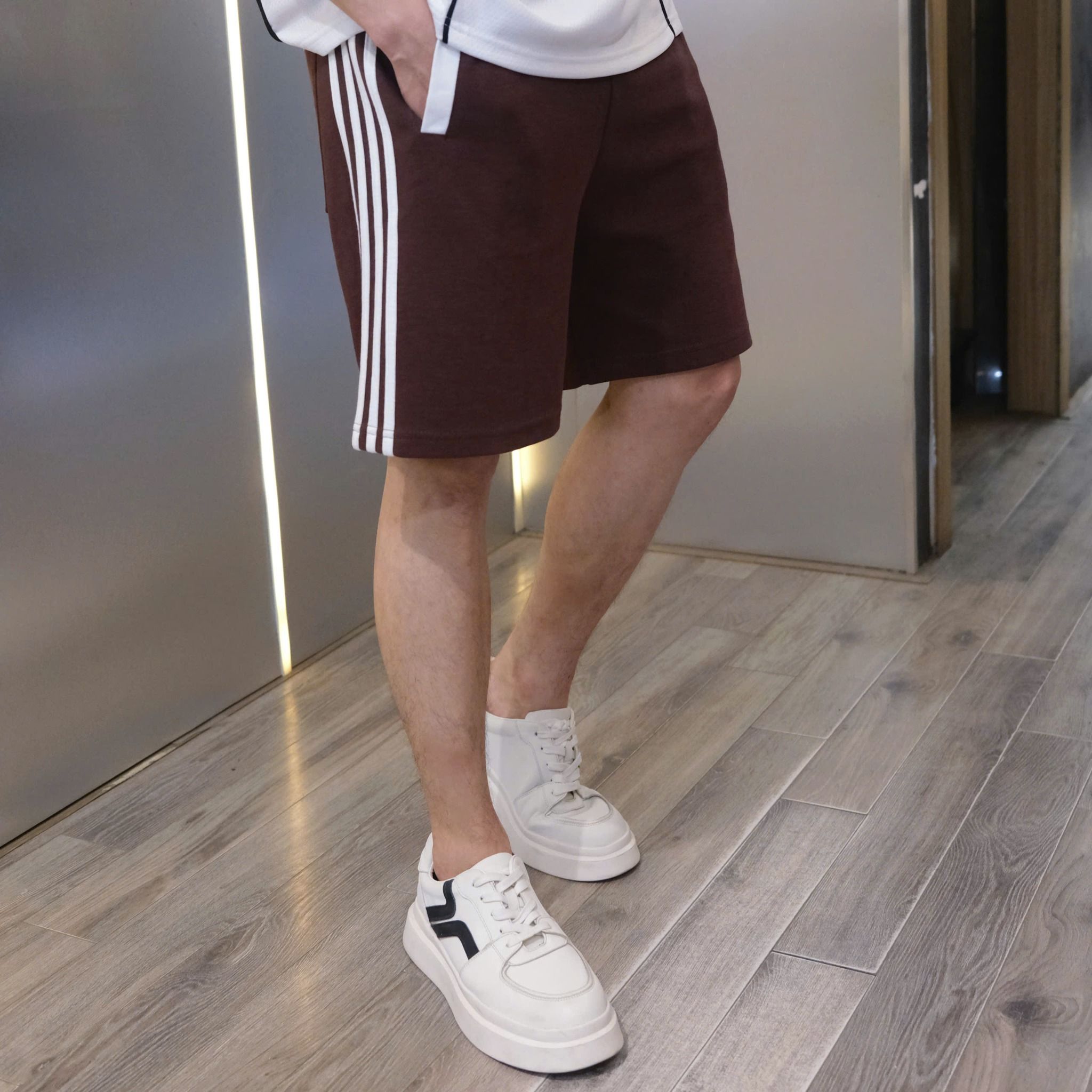  [ẢNH THẬT] Short Nỉ Nam Sọc Hông 9007 