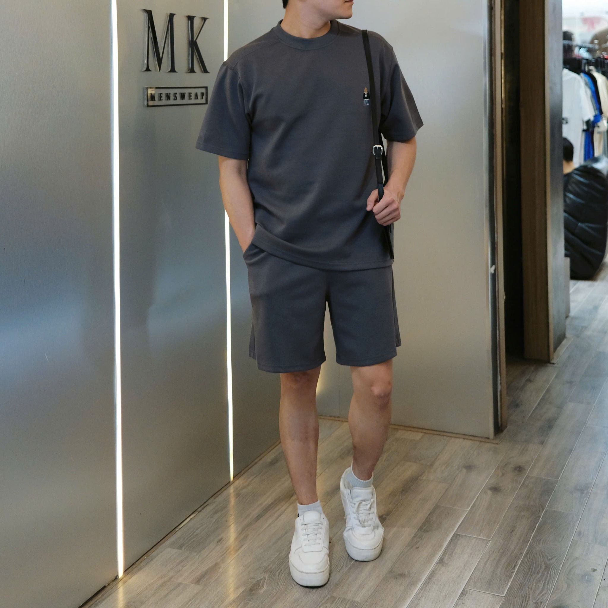  [ẢNH THẬT] Bộ Ngắn Tay Nam Logo Gấu 3303 