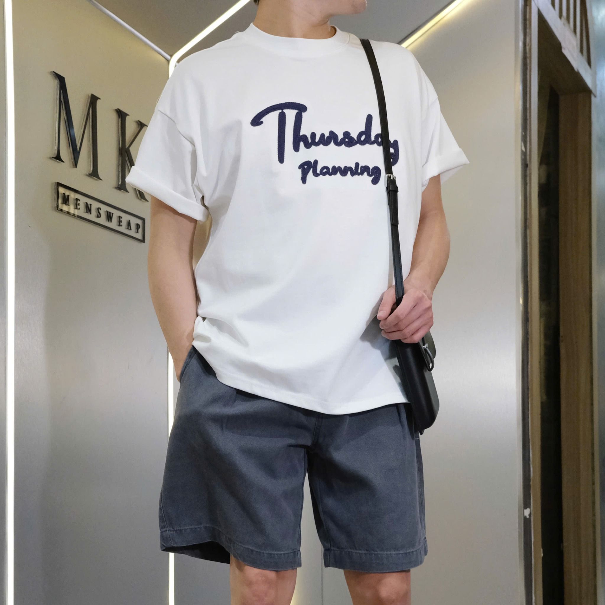  [ẢNH THẬT] Áo Phông Ngắn Tay Nam Thêu Chữ 3321 