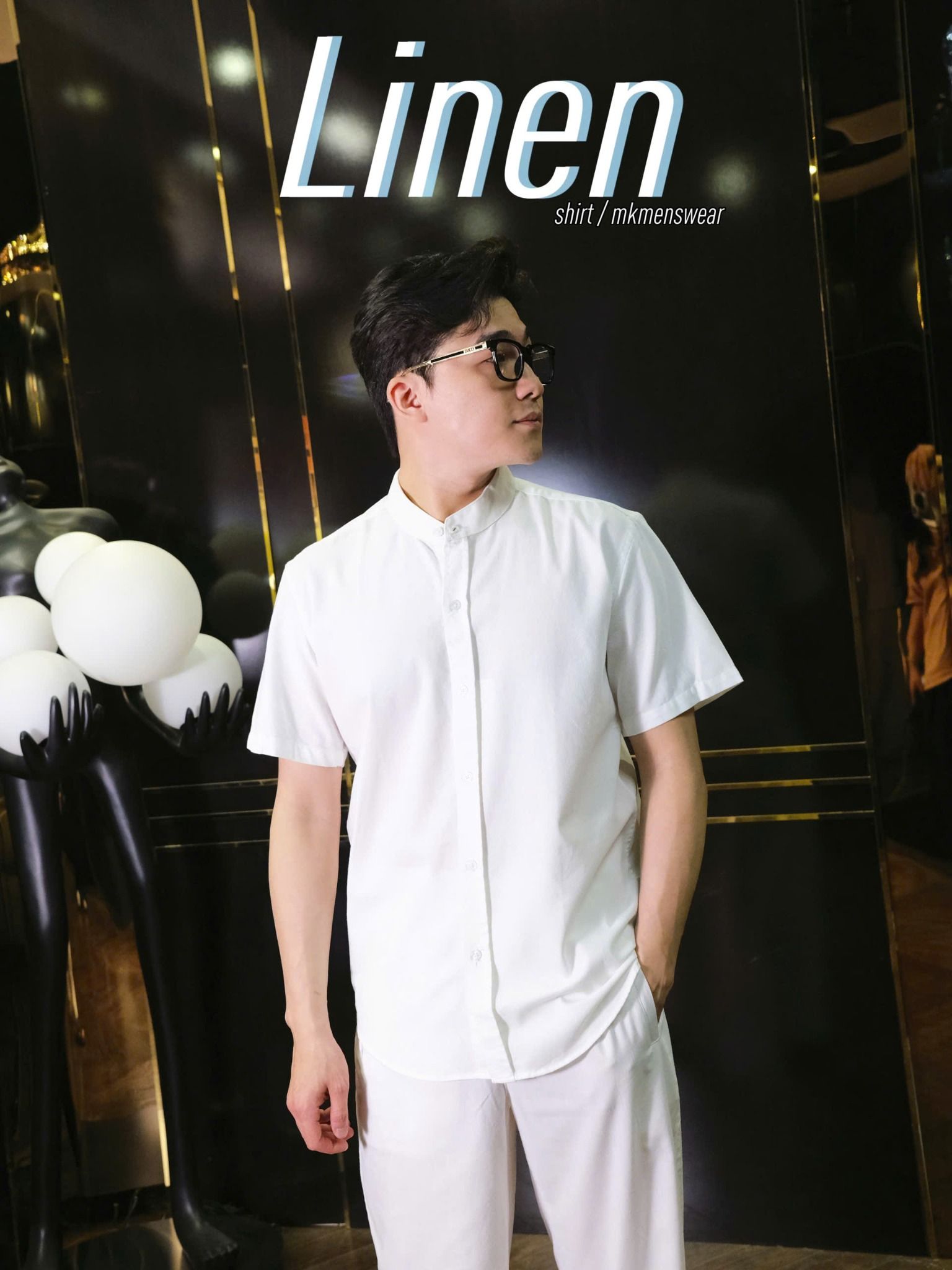  [ẢNH THẬT] Sơ Mi Ngắn Tay Nam Đũi KAF Trơn Cổ Tàu 25 