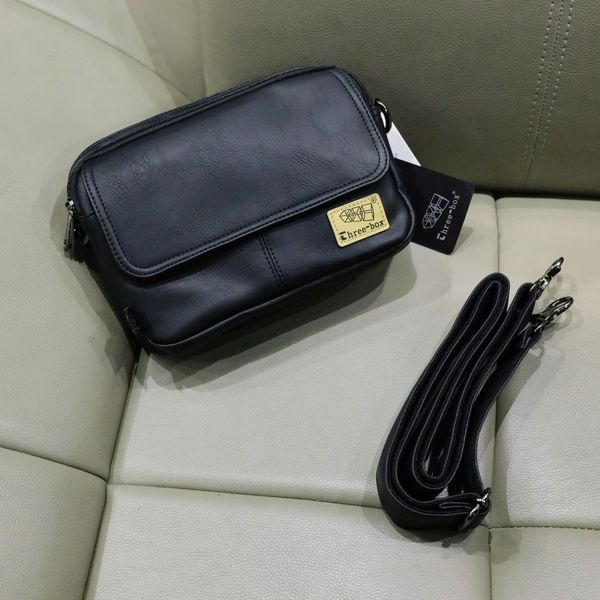  [ẢNH THẬT] Túi Đeo Chéo Nam Da Bò Trơn 3596 