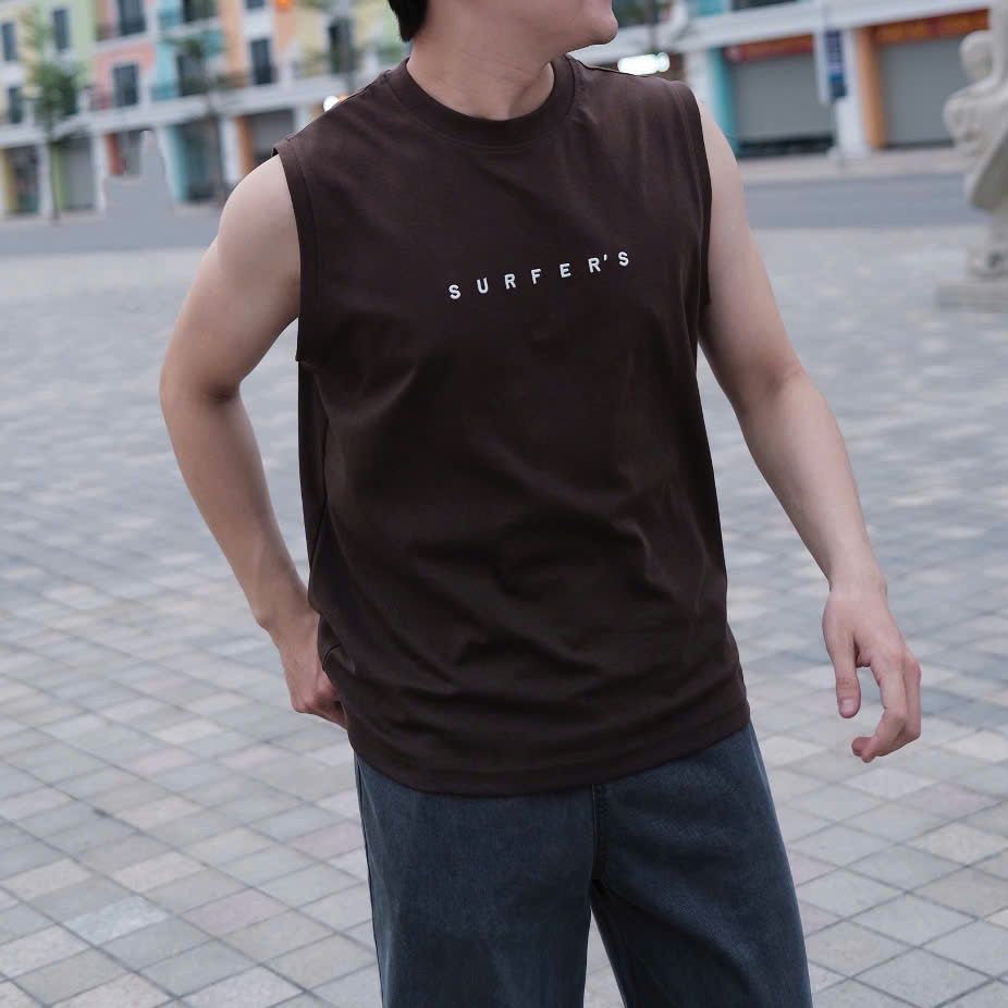  [ẢNH THẬT] Áo Tank Top Nam Nữ Thêu Chữ Surfers 25 