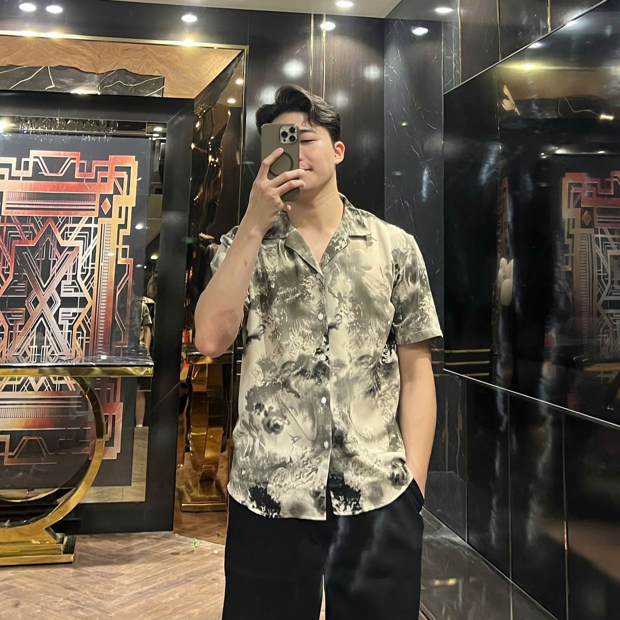  [ẢNH THẬT] Sơ Mi Ngắn Tay Nam Nữ KAF Cổ Vest Đi Biển 25 