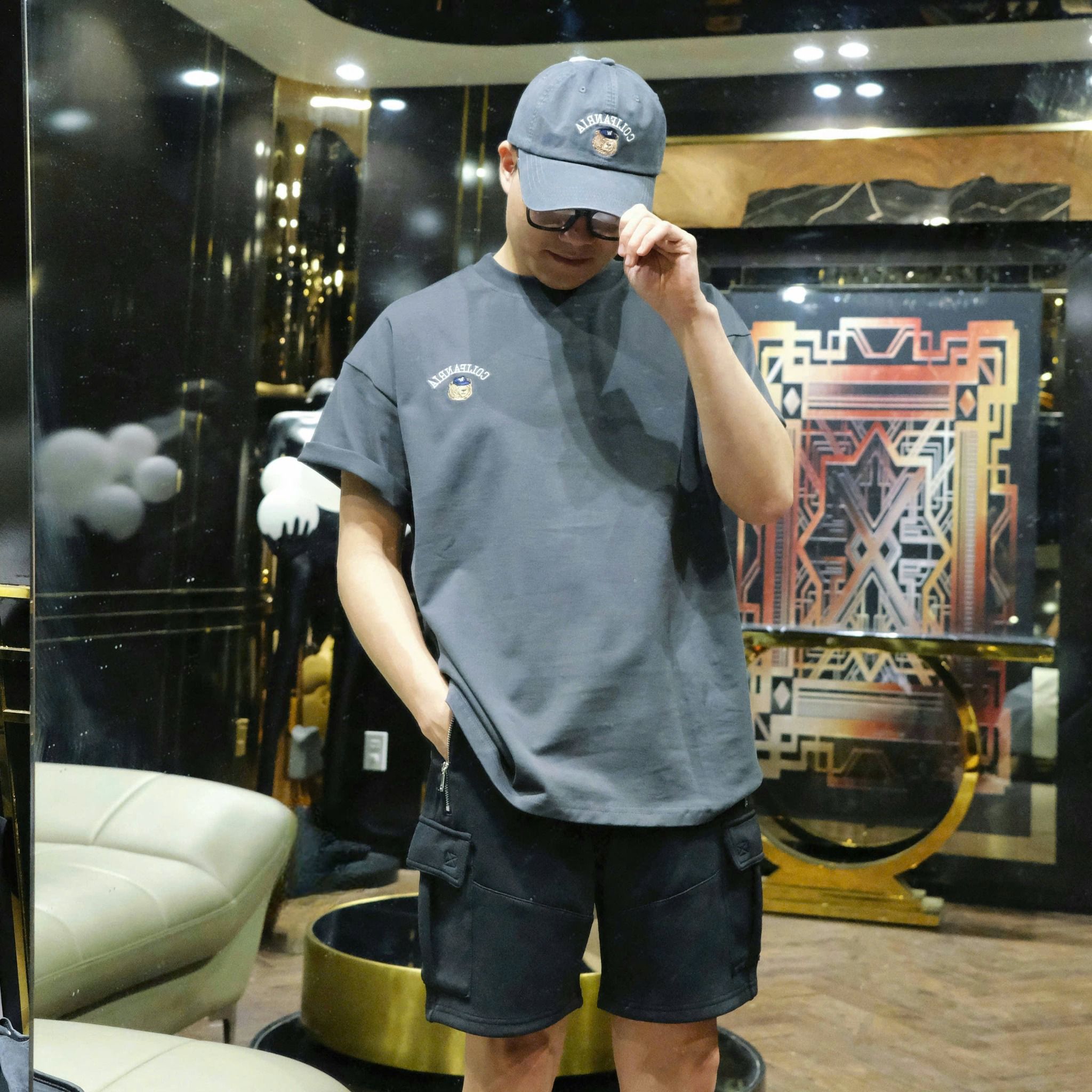  [ẢNH THẬT] Short Nỉ Trơn KAF Túi Hộp Cạp Chun 25 