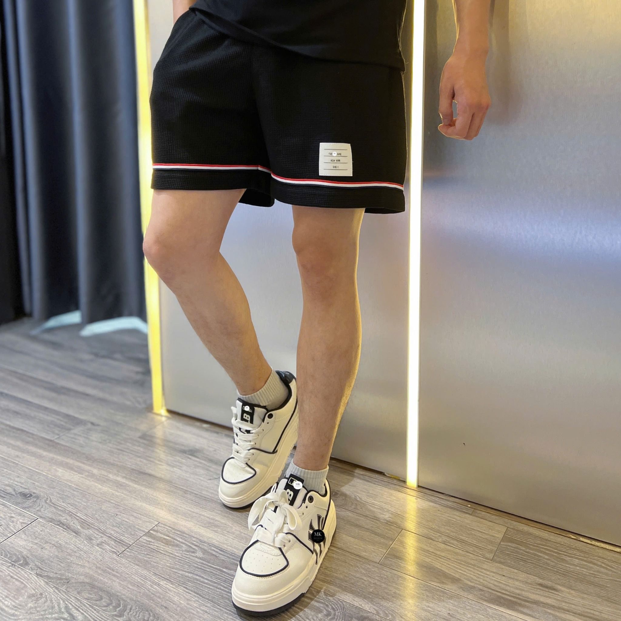  [ẢNH THẬT] Short Nỉ Nam Trơn Phối Viền Gấu 25 