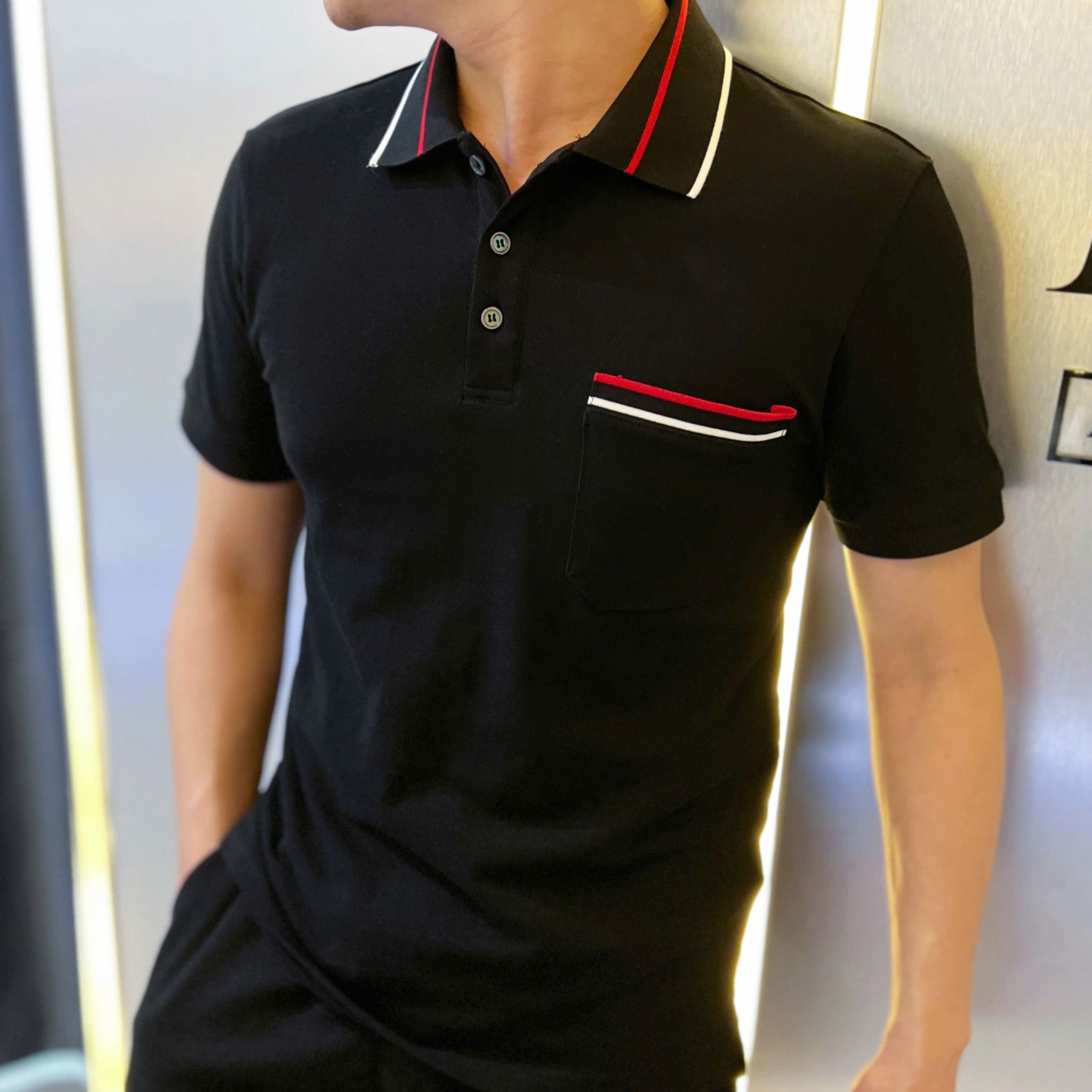  [ẢNH THẬT] Polo Ngắn Tay Nam Cải Cổ Và Túi 25 