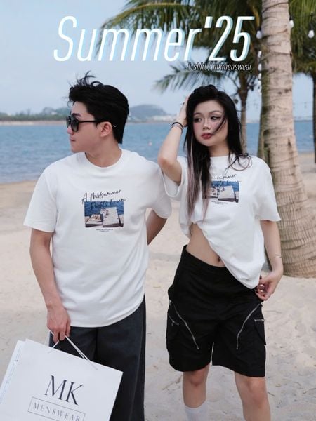  [ẢNH THẬT] Áo Phông Ngắn Tay Nam Nữ In Hình Người T567 