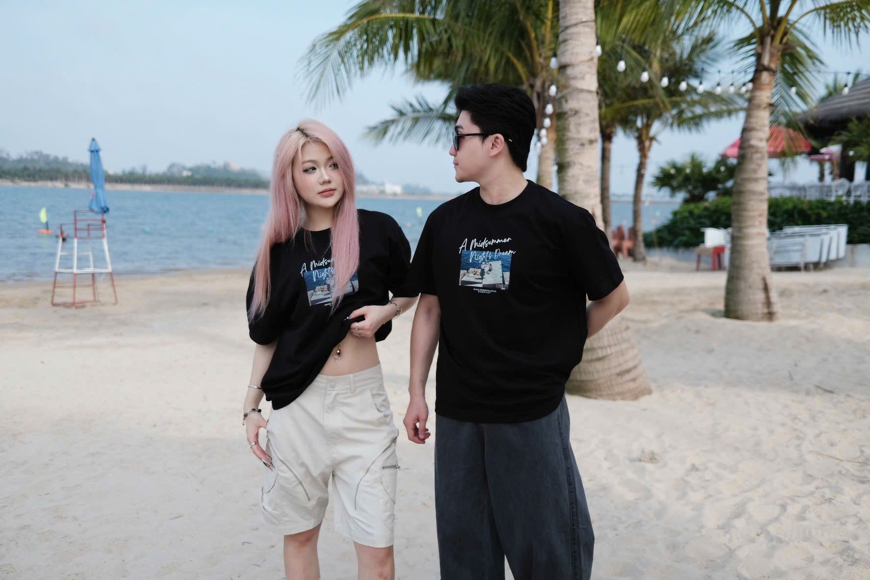  [ẢNH THẬT] Áo Phông Ngắn Tay Nam Nữ In Hình Người T567 