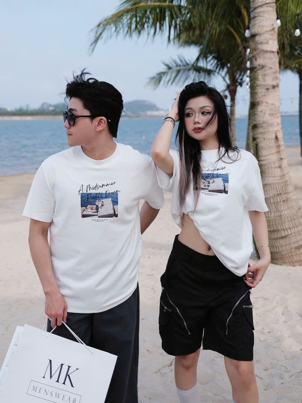  [ẢNH THẬT] Áo Phông Ngắn Tay Nam Nữ In Hình Người T567 