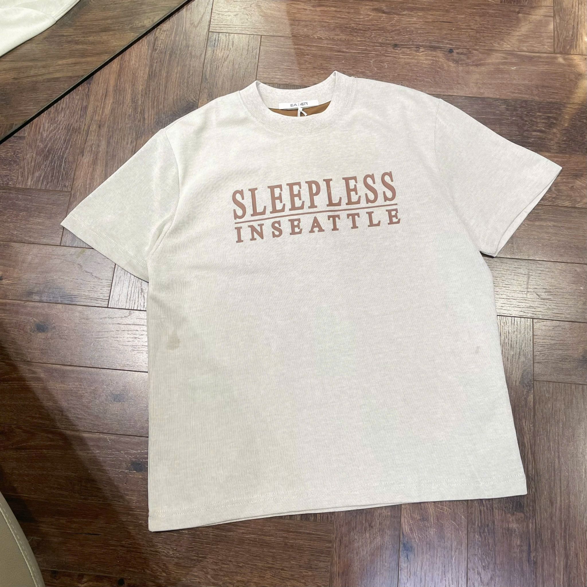 [Ảnh Thật] Áo Phông Ngắn Tay Nam Nữ Chữ Sleep Less 562 