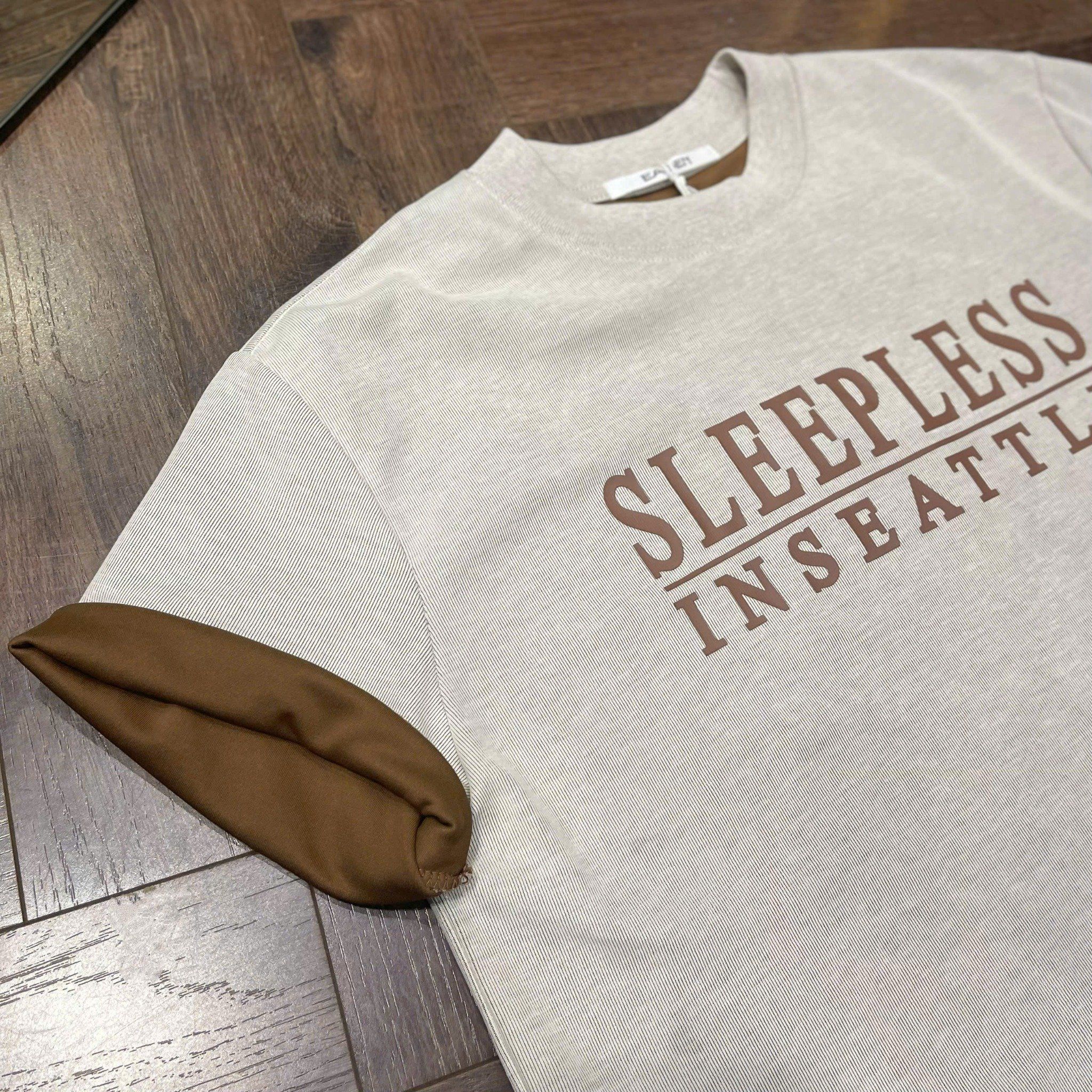  [Ảnh Thật] Áo Phông Ngắn Tay Nam Nữ Chữ Sleep Less 562 