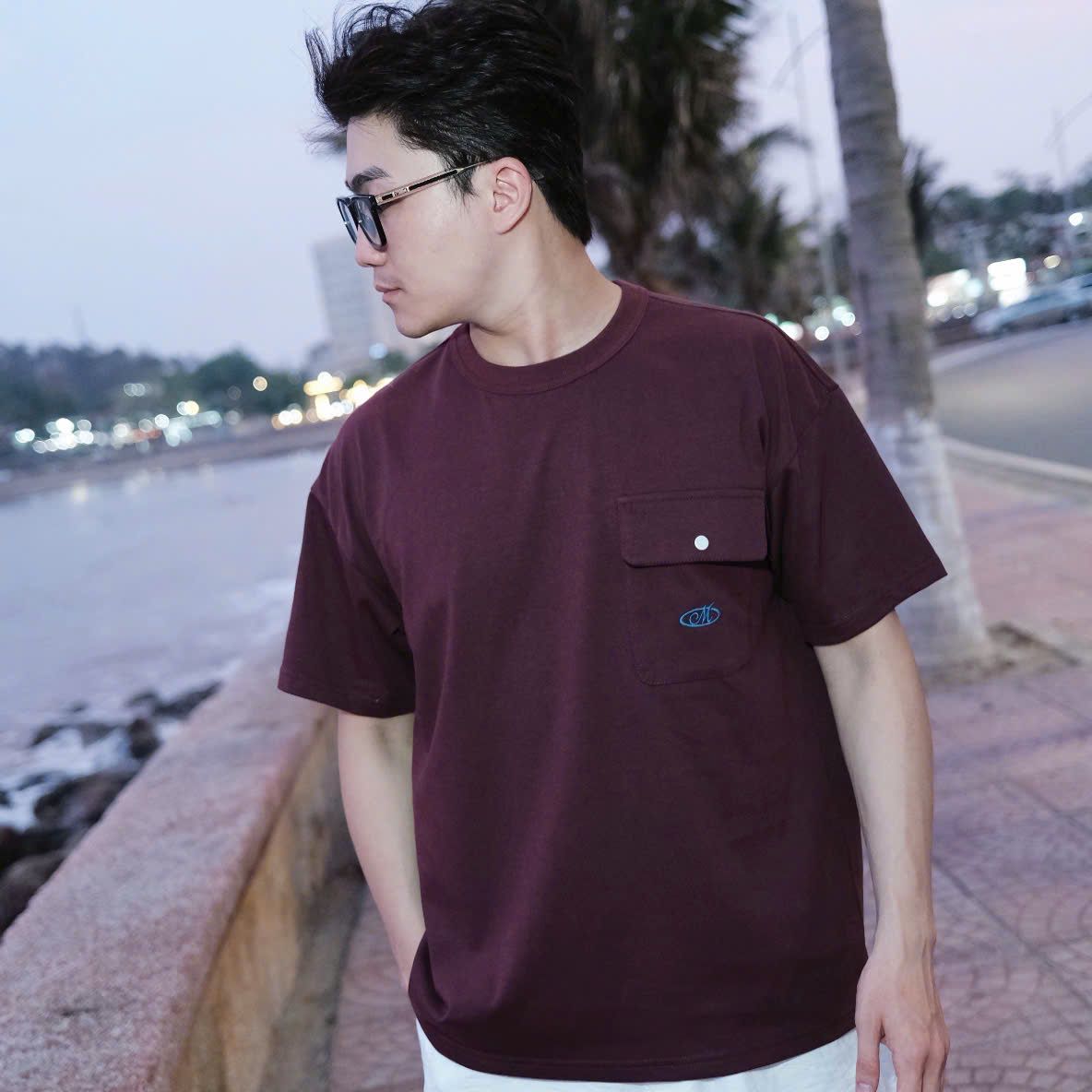  [ẢNH THẬT] Áo Phông Ngắn Tay Nam Nữ Túi Ngực 3310 