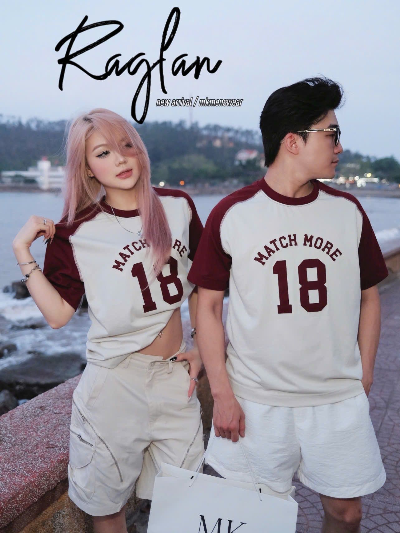  [ẢNH THẬT] Áo Phông Ngắn Tay Nam Nữ Cải Tay Thêu Chữ 5377 