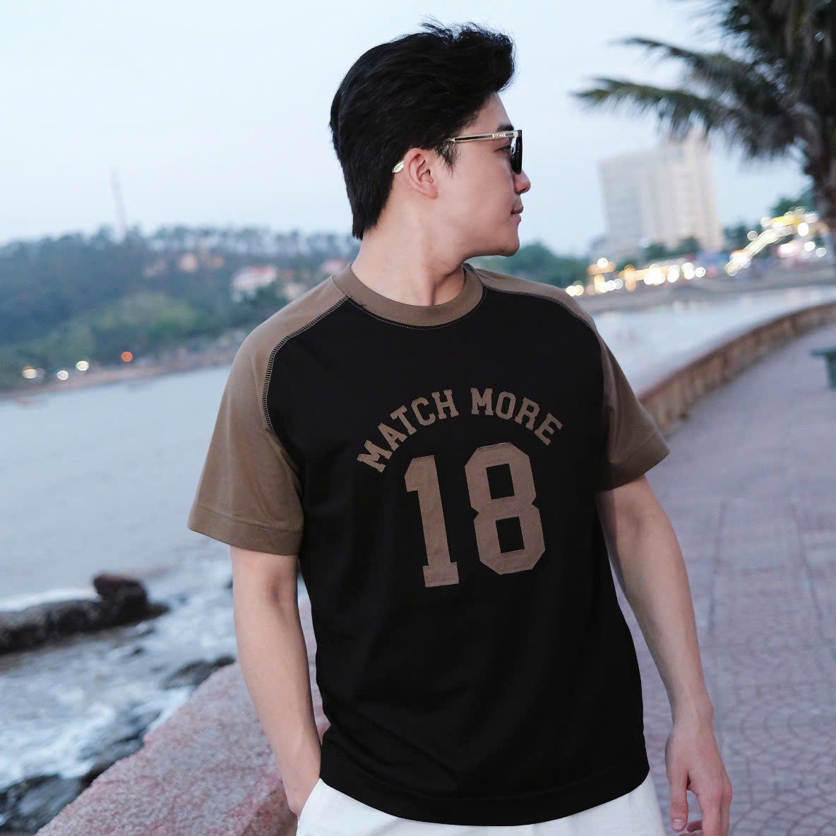  [ẢNH THẬT] Áo Phông Ngắn Tay Nam Nữ Cải Tay Thêu Chữ 5377 