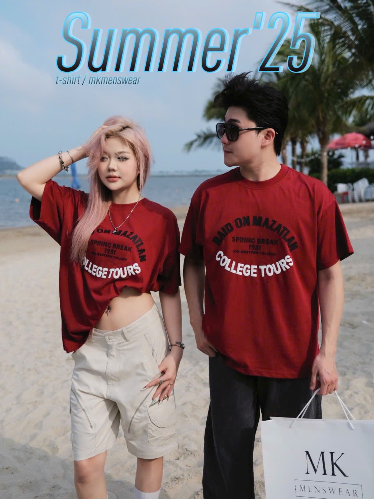  [ẢNH THẬT] Áo Phông Ngắn Tay Nam Nữ In Chữ 3305 