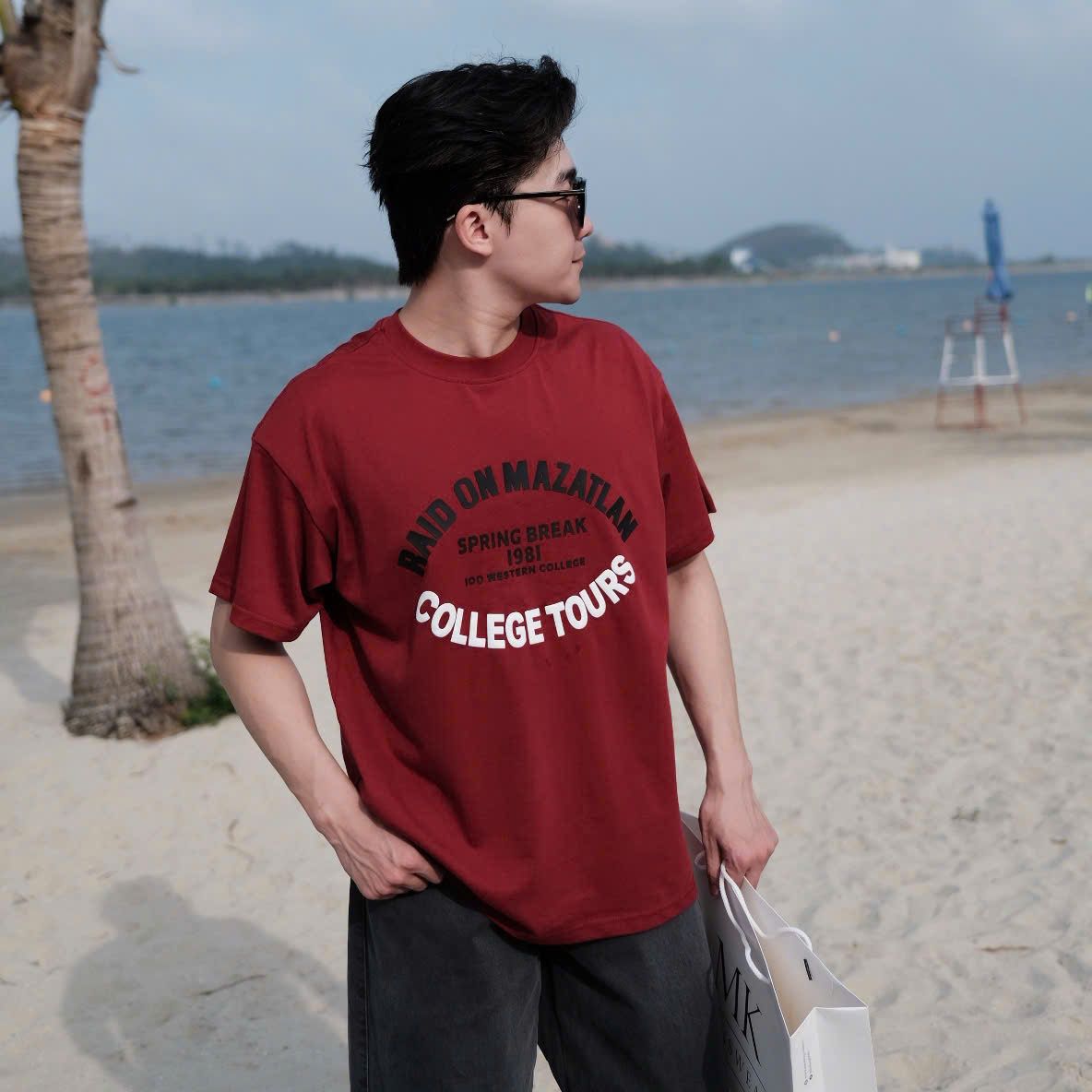  [ẢNH THẬT] Áo Phông Ngắn Tay Nam Nữ In Chữ 3305 