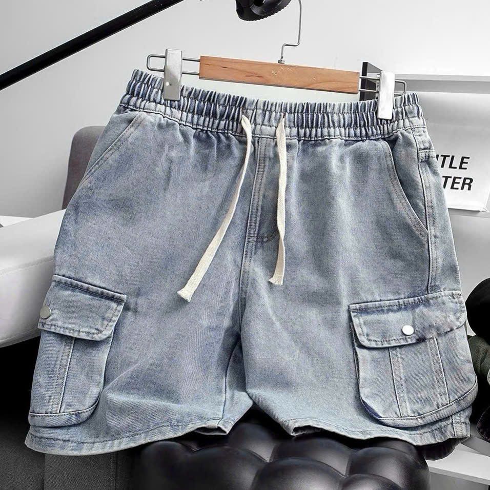  [ẢNH THẬT] Short Jean Túi Hộp KAF Nam 2 màu 25 