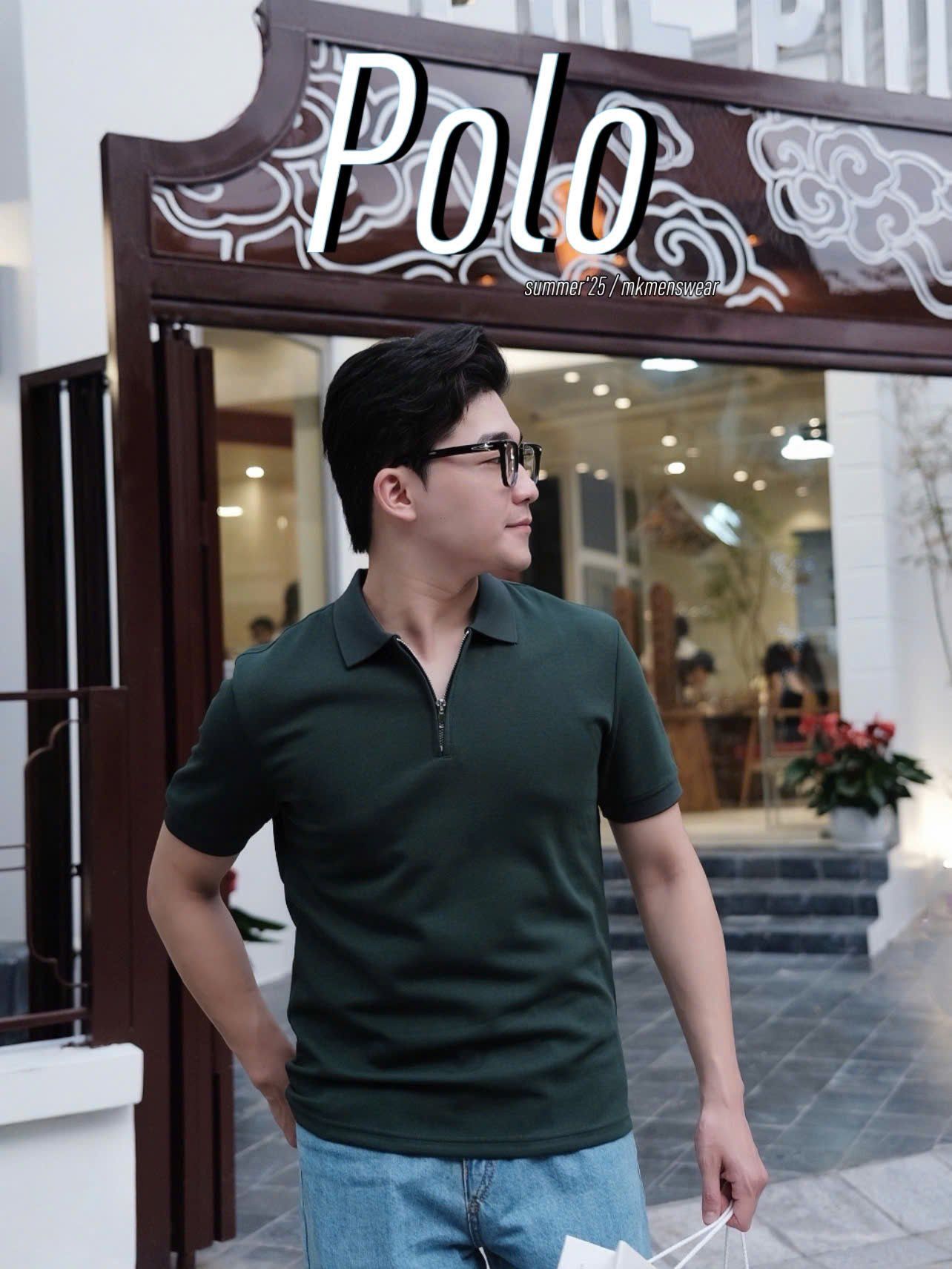  [ẢNH THẬT] Polo Ngắn Tay Nam Khoá Cổ Trơn 998 
