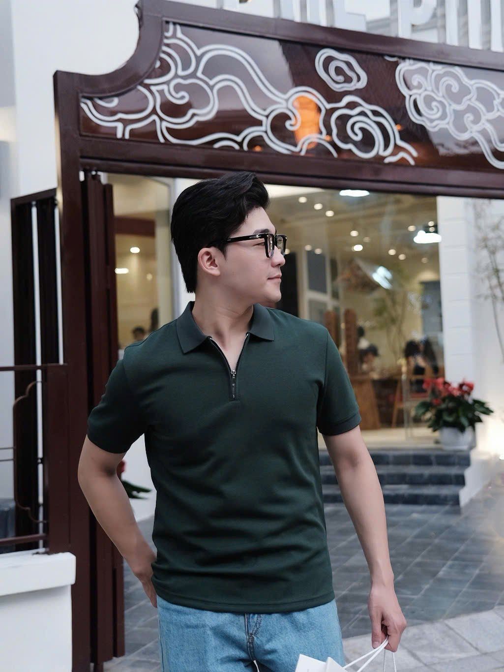  [ẢNH THẬT] Polo Ngắn Tay Nam Khoá Cổ Trơn 998 