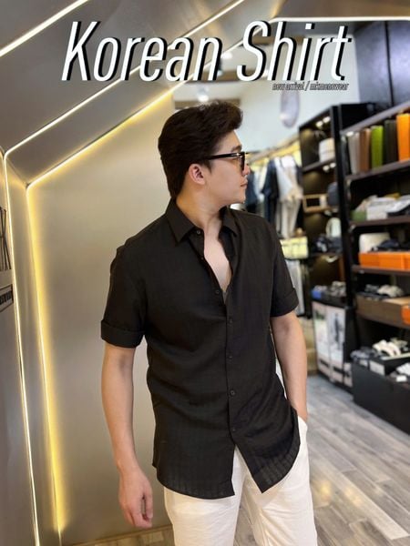  [ẢNH THẬT] Sơ Mi Ngắn Tay Nam AKUBA Vân Sọc 25 