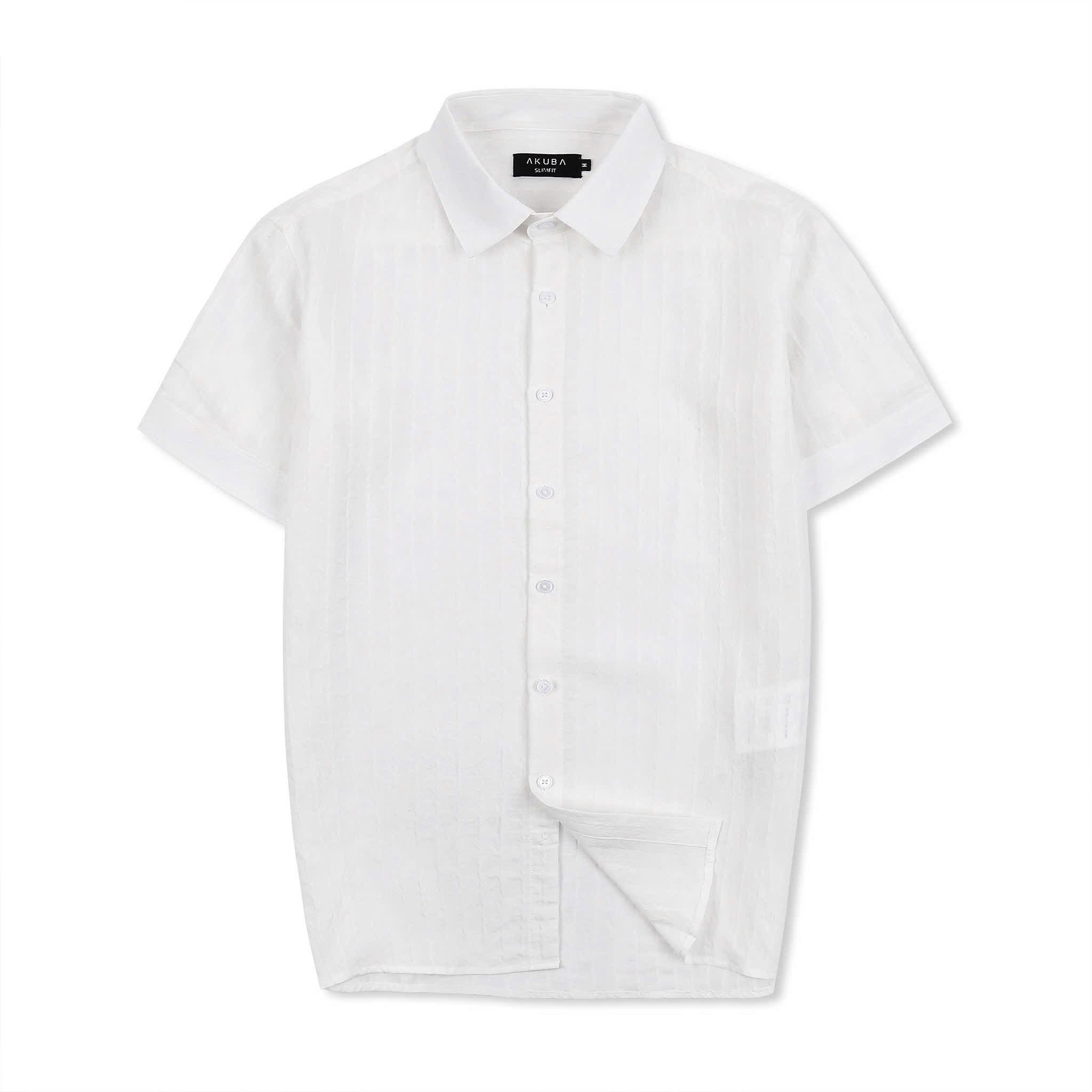  [ẢNH THẬT] Sơ Mi Ngắn Tay Nam AKUBA Vân Sọc 25 