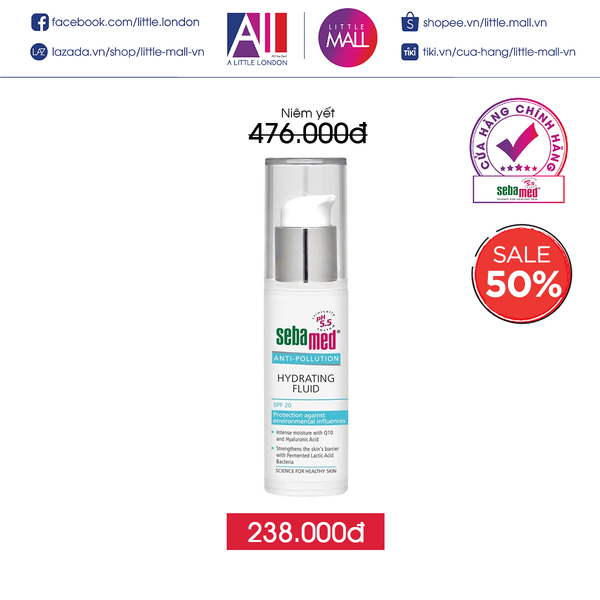 Sữa dưỡng cấp ẩm bảo vệ da SPF20 Sebamed pH5.5 30ml ( Nhập khẩu )